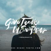 give thanks in everything